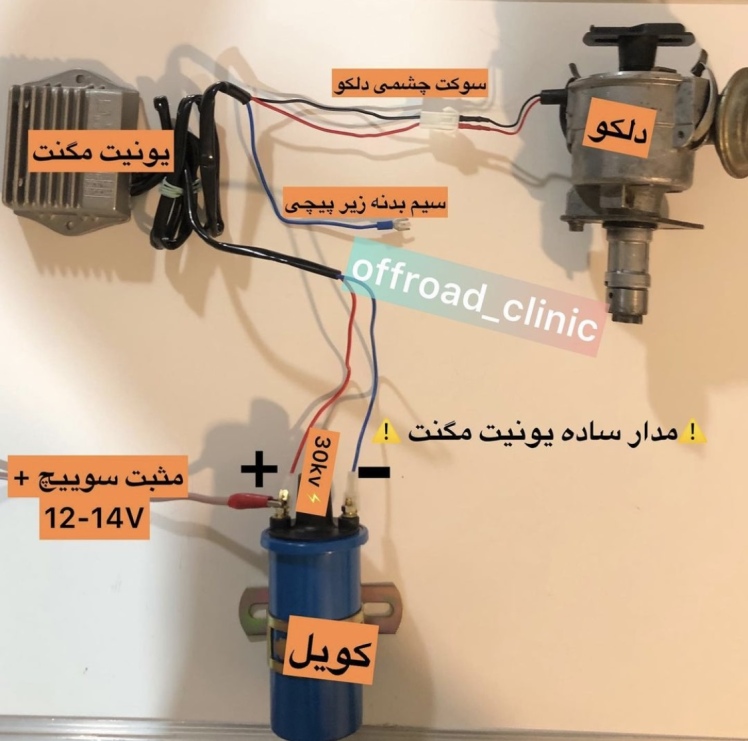 آموزش نصب مگنت روی خودروهای کاربراتور به همراه نقشه و فیلم کامل